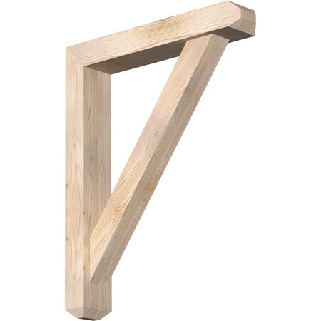 Ekena Millwork Traditional Craftsman Smooth Bracket w/ Offset Brace, Douglas Fir, 5 1/2"W x 30"D x 38"H BKT0604X30X38TRA04SDF